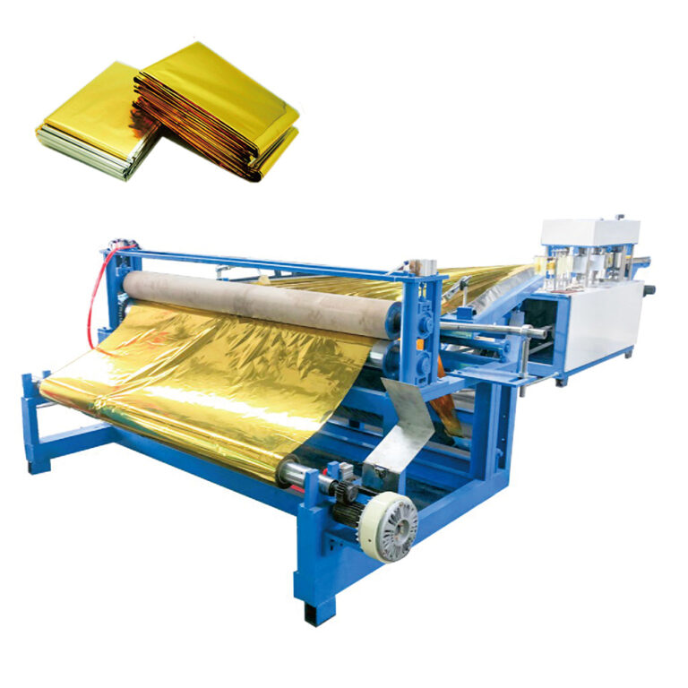 ZXJ patented emergency blanket folding machine used for first-aid blanket and aluminum film folding production line.