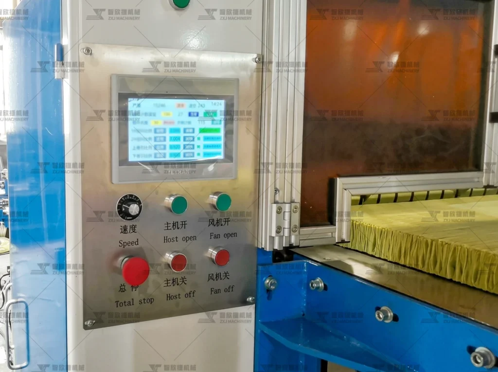 Oil blotting paper machine control panel and PLC touchscreen