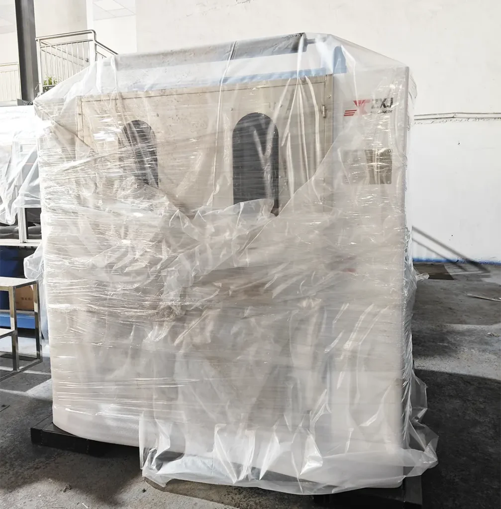 plastic film folding machine packed for shipment to Southeast Asia