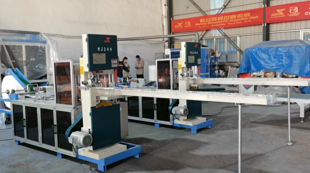 Non-woven fabric folding machine for different size