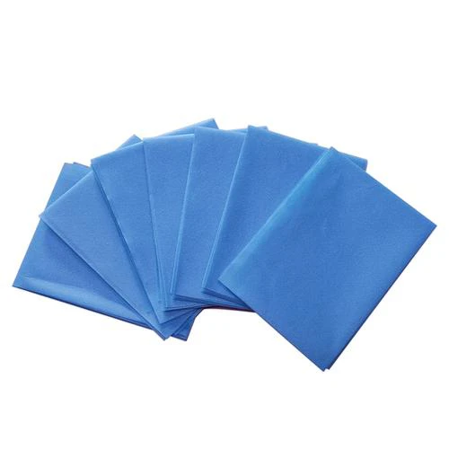 Folded disposable non-woven exam towel for medical use