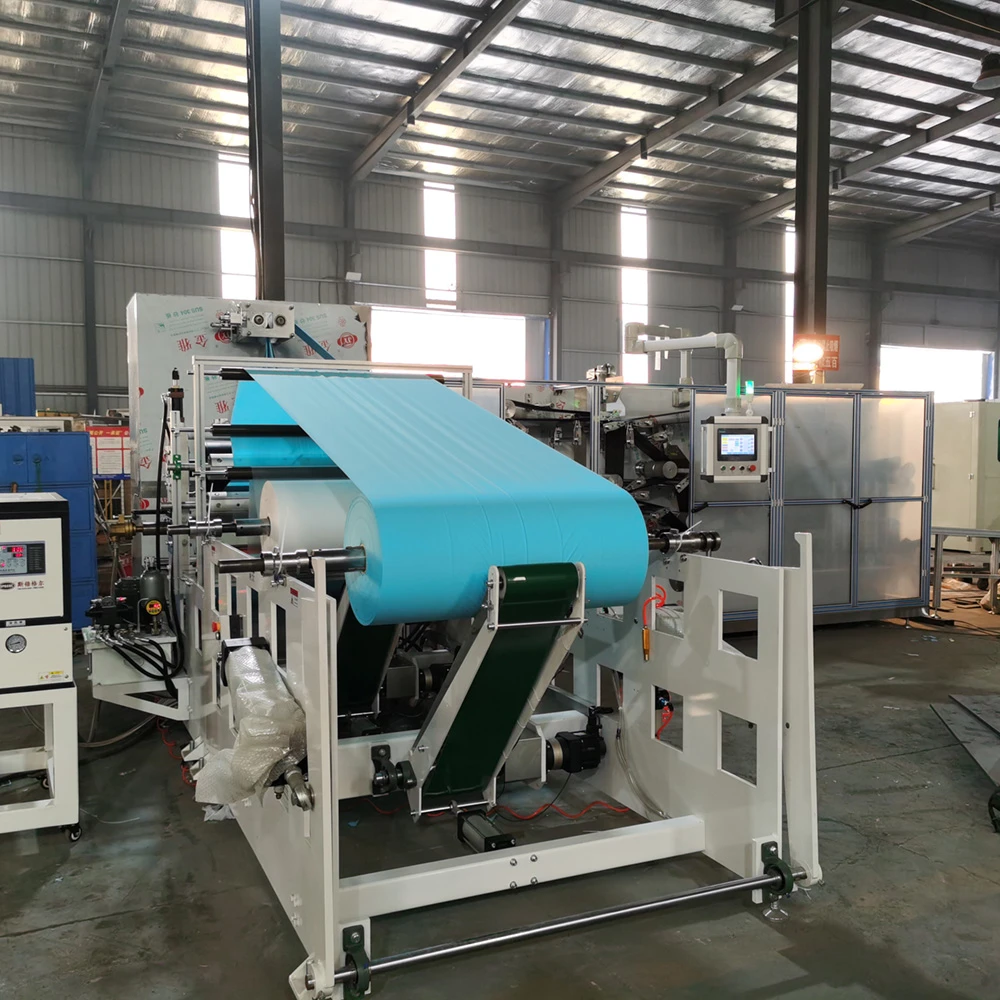 medical bed sheets, underpads hole towels making machine