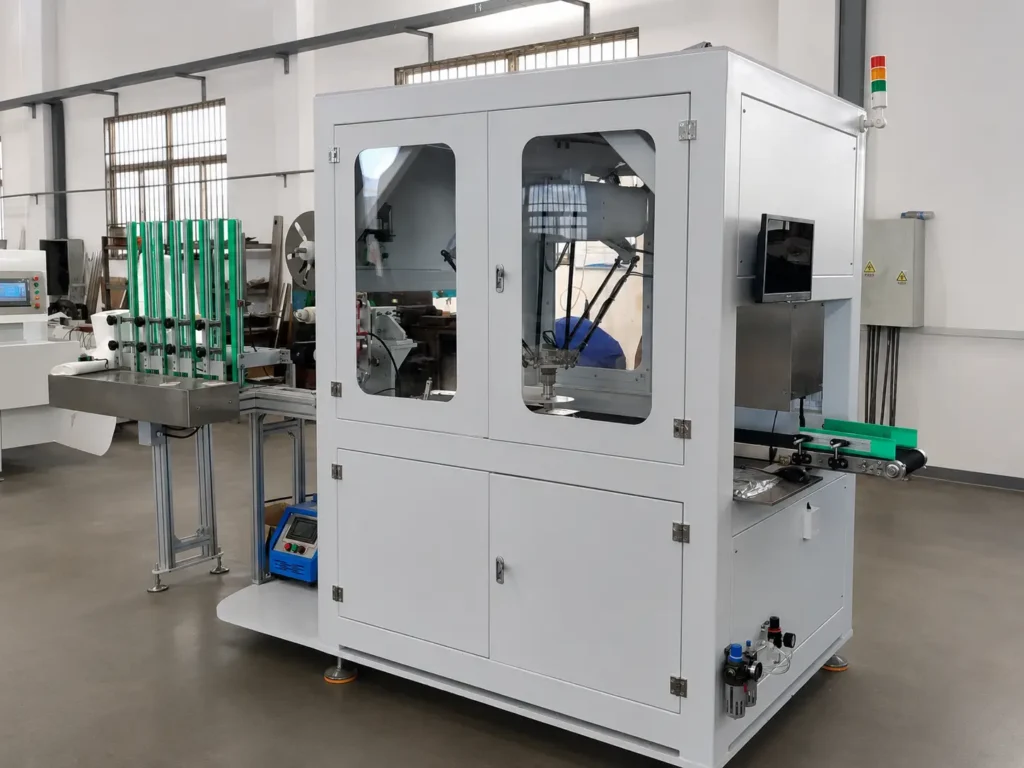 wet wipe production line capping machine parallel robot