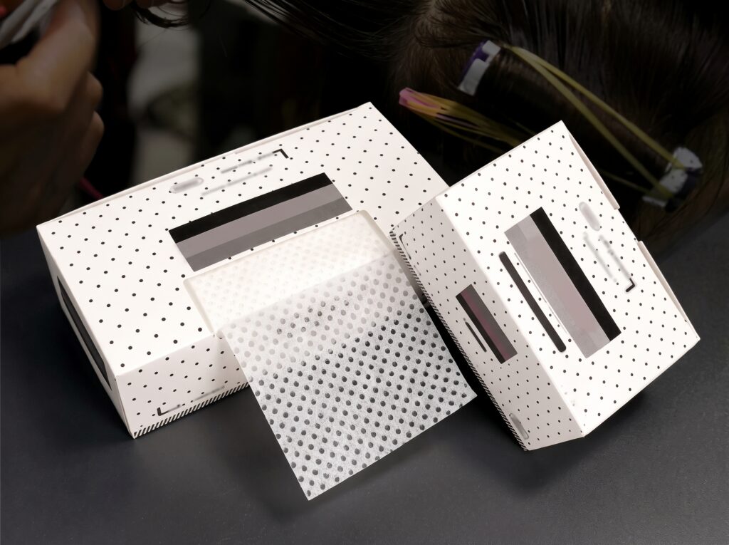 Perm paper sheets with box packaging