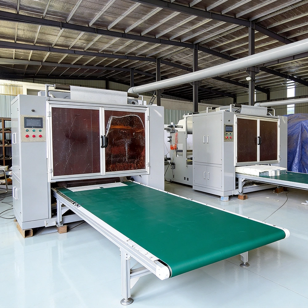 YHZY-PF-915 silicone paper folding machine with automatic tension control and Delta touchscreen